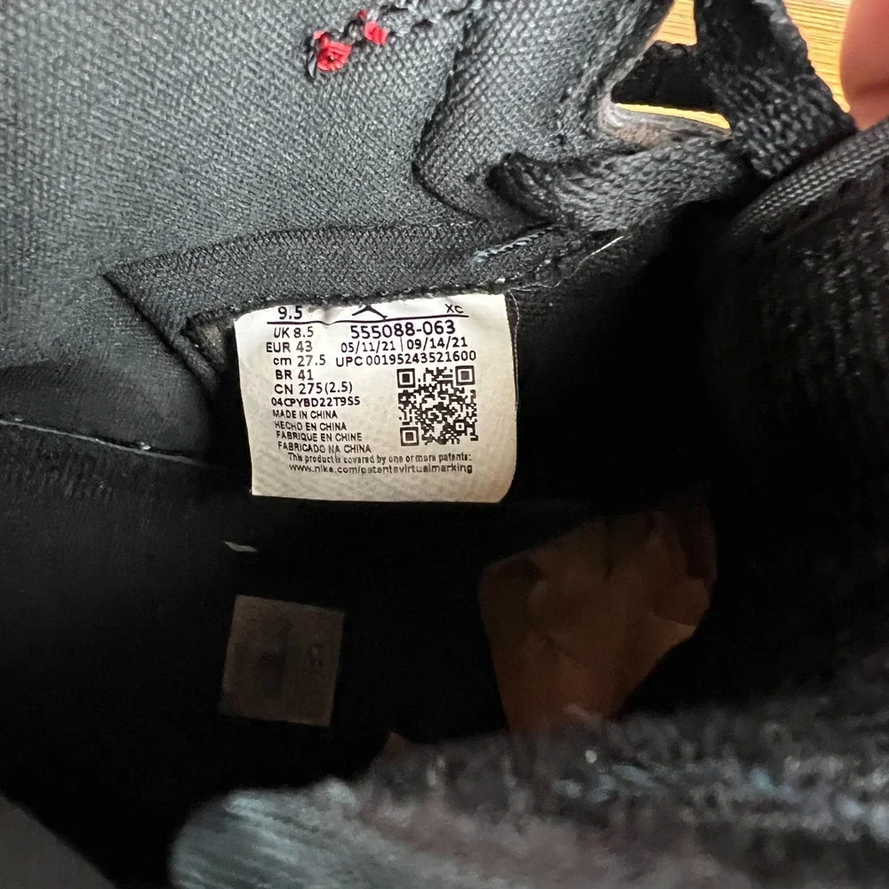 Air Jordan 1 High OG Patent Bred Men's Size 9.5 555088-063 Used No Box